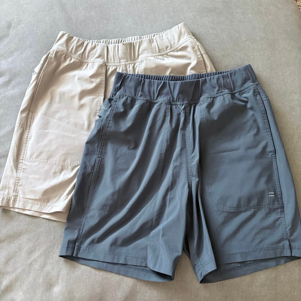 BUNDLE Free Fly mens Breeze Active shorts bundle M sand /gray GORPCORE